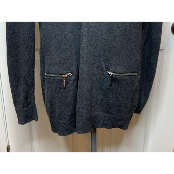 Michael Kors Gray Turtleneck Sweater Dress W/ Zip Pockets, Size XL - Picture 3 of 8